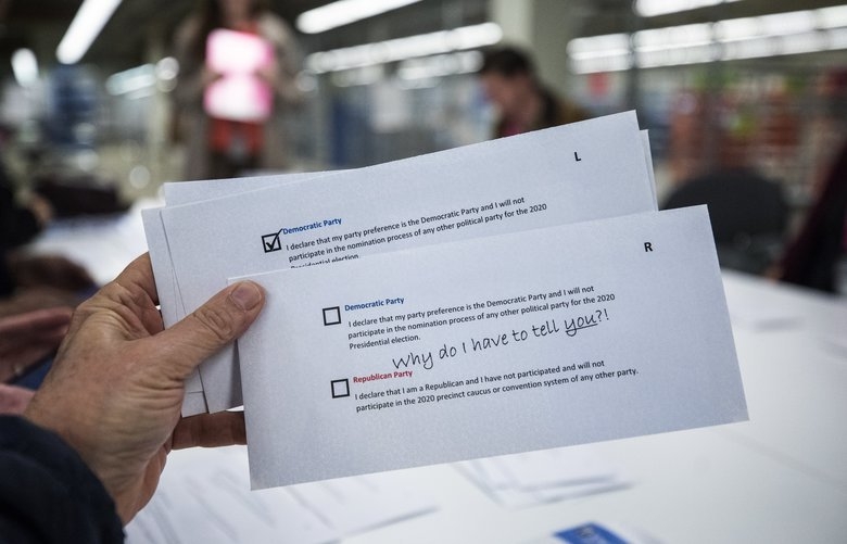 Partisan oaths, 13 Democrats and Donald Trump: a guide to Washington’s presidential primary ballot