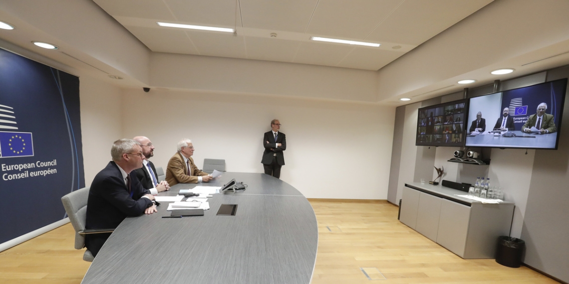 EU leaders battle coronavirus on health, economic fronts