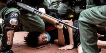 Hong Kong police fire tear gas, water cannon as thousands protest security laws