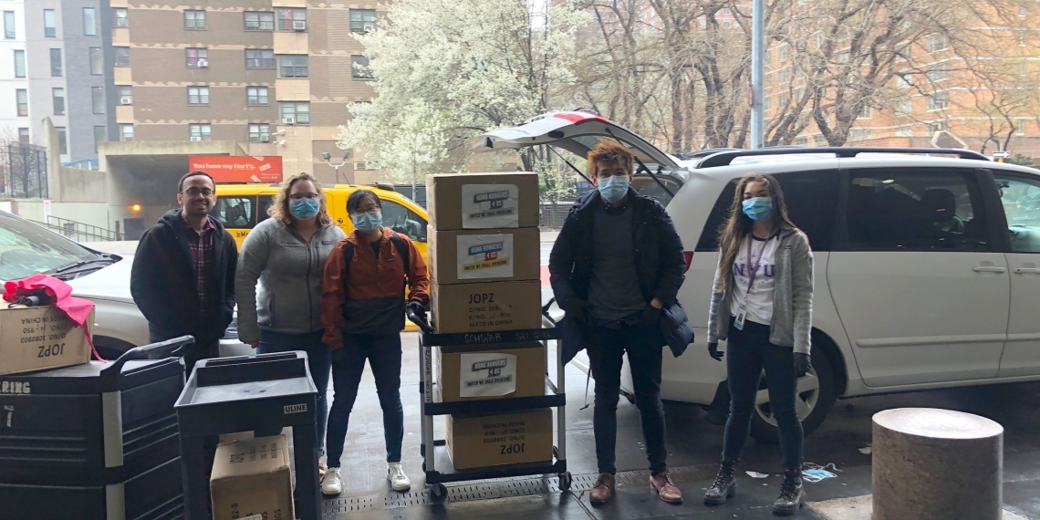 HOMETOWN HELPERS: Med students aid the frontline donating protective equipment