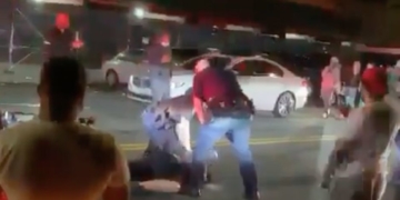 SEE IT: Foul-mouth motorcyclist spits at Manhattan cops, charged with disorderly conduct