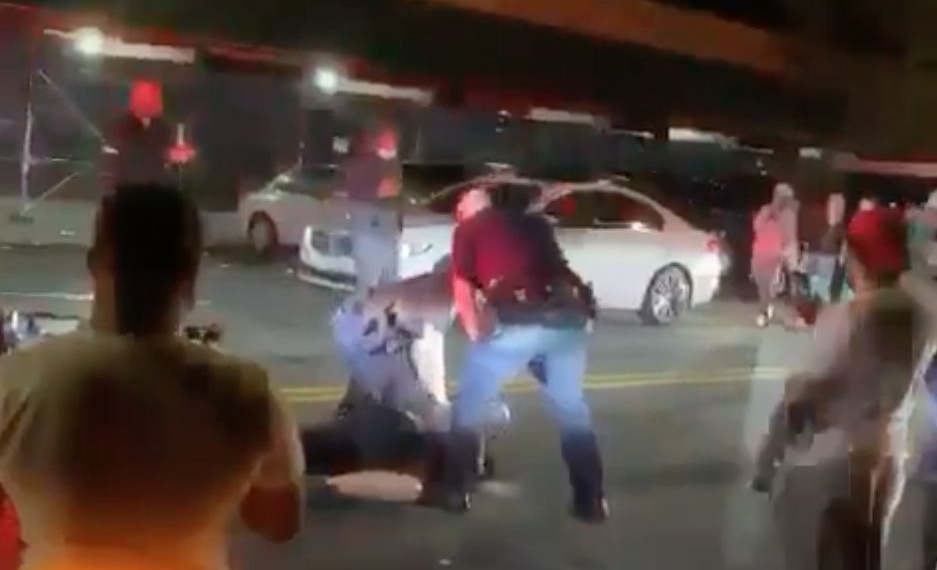 SEE IT: Foul-mouth motorcyclist spits at Manhattan cops, charged with disorderly conduct