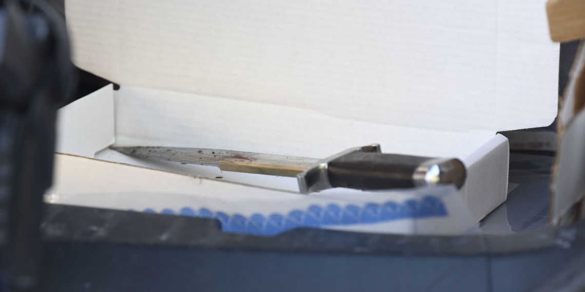 Madman stabs two strangers with massive knife on Manhattan MTA bus, nearly killing them: cops