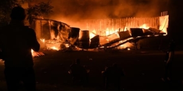 Fires burn in Minneapolis as protests rage over George Floyd’s death