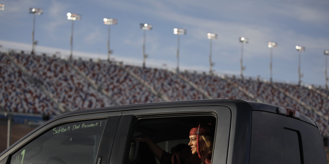 Seniors get diplomas on racetracks, chairlifts amid virus