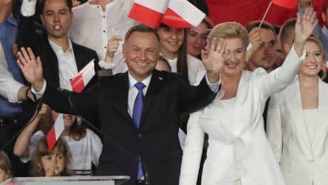 Near final results show Polish president Duda wins 2nd term