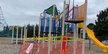 ‘Who steals a slide?’ Burnaby RCMP asks after playground theft
