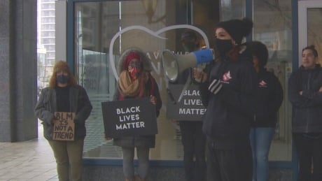 Anti-racism walkout sparks protest outside school district office
