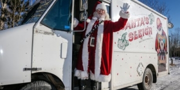 Santa on wheels: St. Nick gets new open-air ride as pandemic drags into holidays