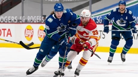 Canucks game against Flames called off with 2 players, coach in COVID-19 protocols