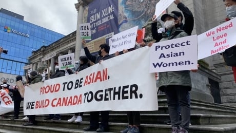 Hundreds gather in Vancouver to protest anti-Asian hate