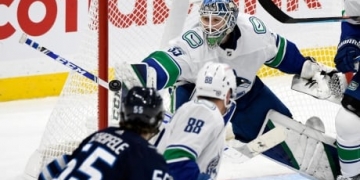Demko earns 1st career shutout as Canucks pounce on Jets with 3-goal opening frame