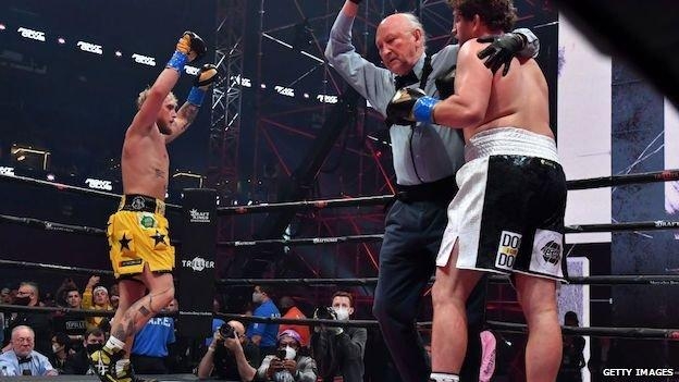 Jake Paul v Ben Askren: YouTube star wins with knockout inside two minutes