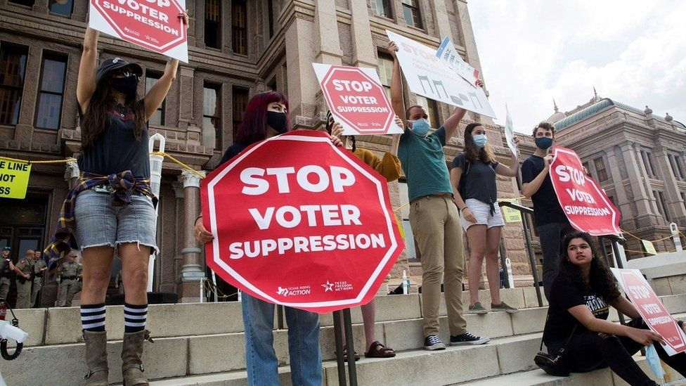 Texas Democrats walk out over 'discriminatory' voting bill