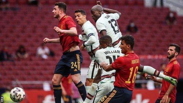 Laporte makes Spain bow in friendly draw with Portugal