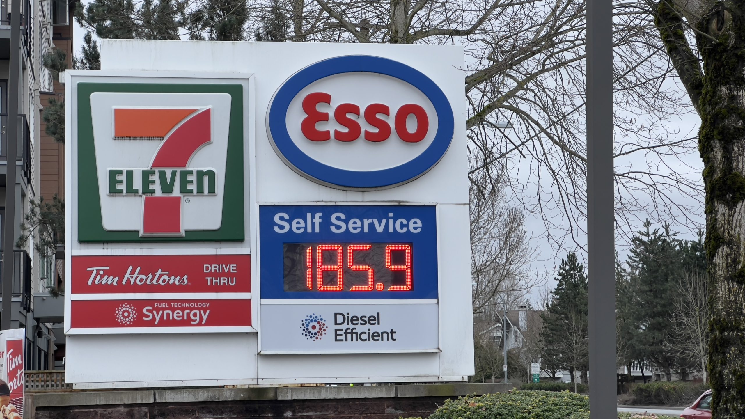 Fuel Price in Langley on March 2, 2022. | By Eric Boland/WNews