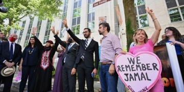 'Jamal Khashoggi Way' sign unveiled in front of Saudi embassy in Washington, DC